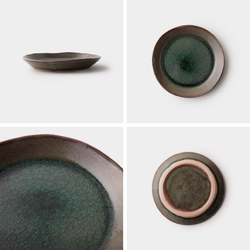 平皿 信楽四季彩陶 霜降 OMUSUbee 丸十製陶 THE HARVEST 穂芒/露時雨