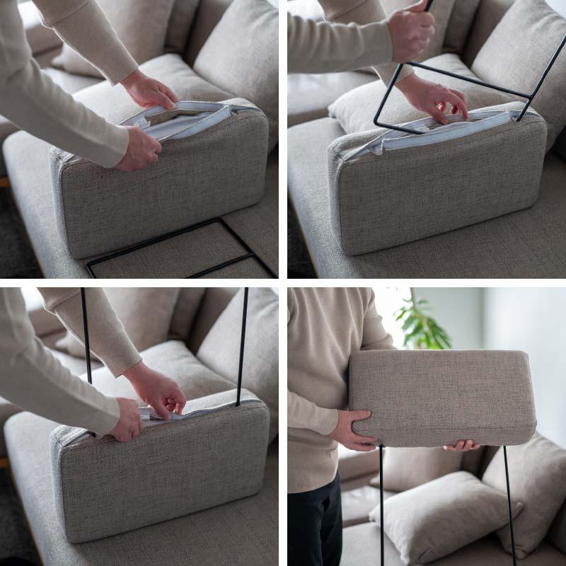 Fumi クッションでくつろぐソファ用 ヘッドレストフレーム FUM-SF002HF