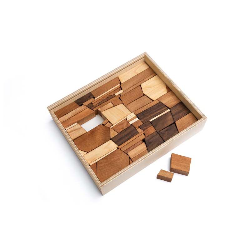 Lessing ウォールゲーム Das Mauerspiel 木製パズル 壁 積み木 オブジェ ドイツ レッシング 城壁 建築 設計 ビーチ ...