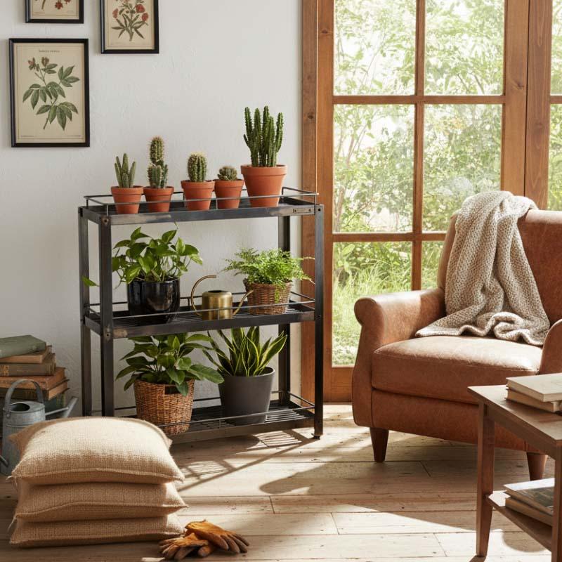StahL BOTANICAL WIRE RACK シュタール ボタニカル ワイヤー ラック YARD 植物 棚 鉄 アイアン スチール キャスター 植木鉢  ディスプレイ | ブランド登録なし | 10