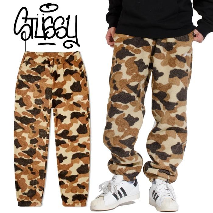 ステューシー ボアフリースパンツ Stussy ジョガーパンツ もこもこ ふわふわ シェルパ 大きいサイズ Usaモデル ボトムス メンズ レディース 迷彩柄 カモフラ 116409 Playerz 通販 Yahoo ショッピング