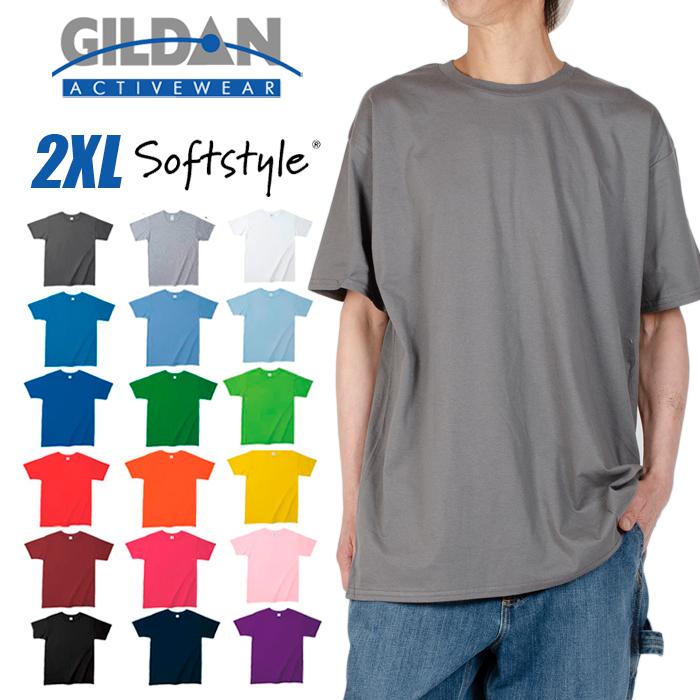 2xl 半袖ｔシャツ メンズ レディース 無地 ギルダン Gildan 無地ｔ半袖t 綿100 4 5oz ソフトスタイル 白 黒 ピンク イエロー ネイビー ブルー 青 big Playerz 通販 Yahoo ショッピング