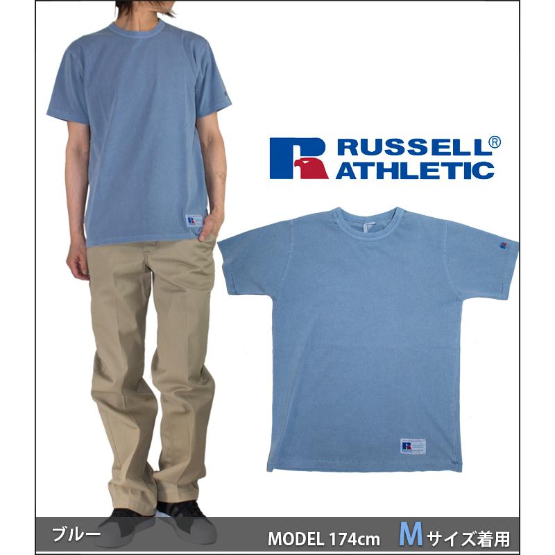 Russell Athletic Tシャツ 半袖ｔシャツ 後染め メンズ レディース ラッセル アスレティック ｔシャツ グレー ネイビー レッド イエロー ブルー Rc 1001gd Playerz 通販 Yahoo ショッピング