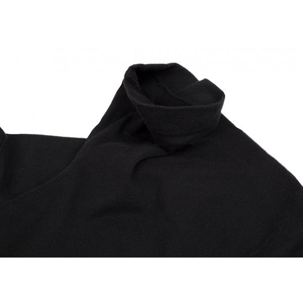 ワイズY's コットン天竺ラウンドカラー半袖ジャケット 黒2