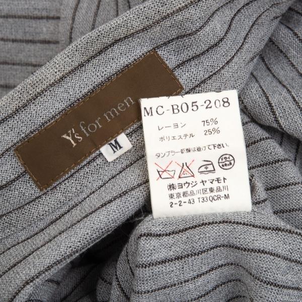 特売 ワイズフォーメンy S メンズ ライトグレーm レーヨンポリストライプオープンカラーシャツ Men For ウエア 装備 男性用 Www Foodiesplace Com