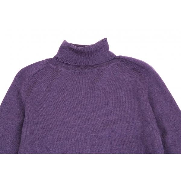 激安単価で パパスプラスpapas ウールハイネックニットセーター 紫m メンズ ニット セーター Www Doebem Org Br