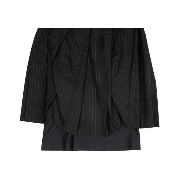 美品✨tricotコムデギャルソン プリーツロングスカート 毛100% 黒 S トリココムデギャルソンtricot COMME des GARCONS 裏使い