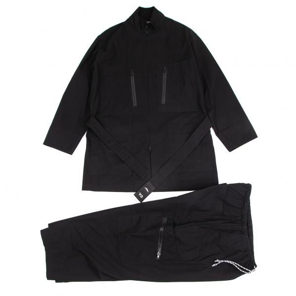 沸騰ブラドン ワイスリーy 3 コットンリップストップセットアップ メンズ 黒m カジュアルスーツ Hqpt Com