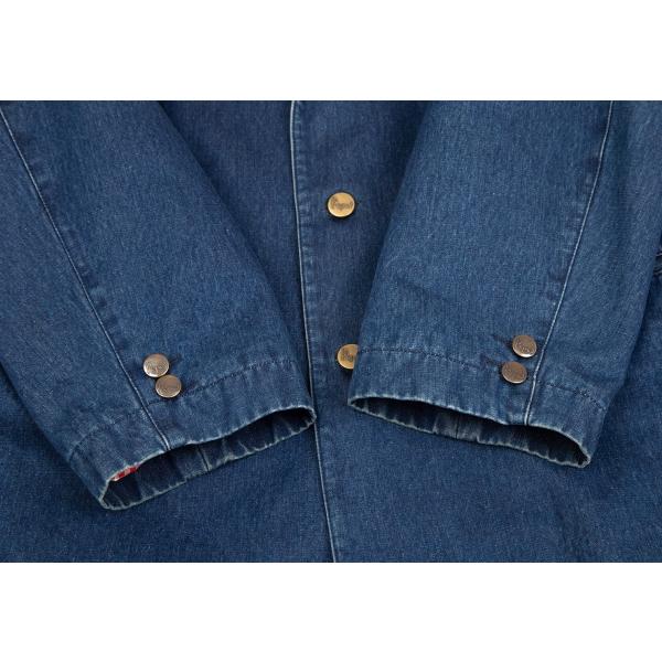 PAPAS パパスPapas 裏ギンガムチェックデニムジャケット