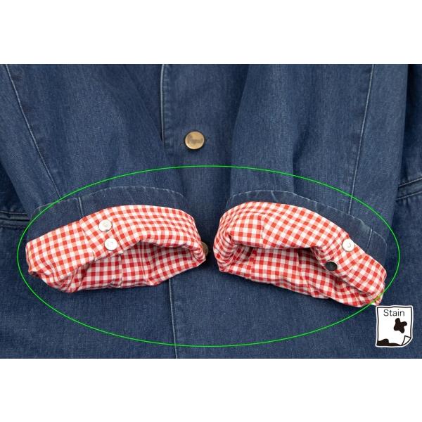 PAPAS（パパス） 裏ギンガムチェックデニムジャケット インディゴL