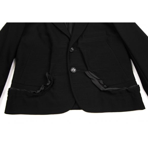 tricot COMME des GARÇONS トップス 黒 フリルポケット tricot COMME des GARÇONS トップス 黒 フリルポケット