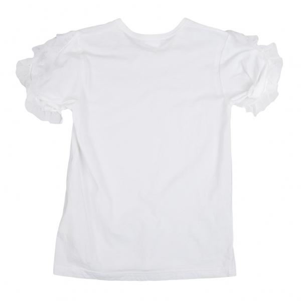 COMME des GARCONS コムデギャルソンCOMME フリル切替Tシャツ 白