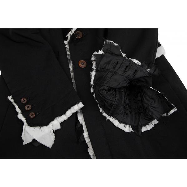COMME des GARCONS　フリルジャケット 黒 COMME des GARCONS コムデギャルソンCOMME フリル装飾ポリ