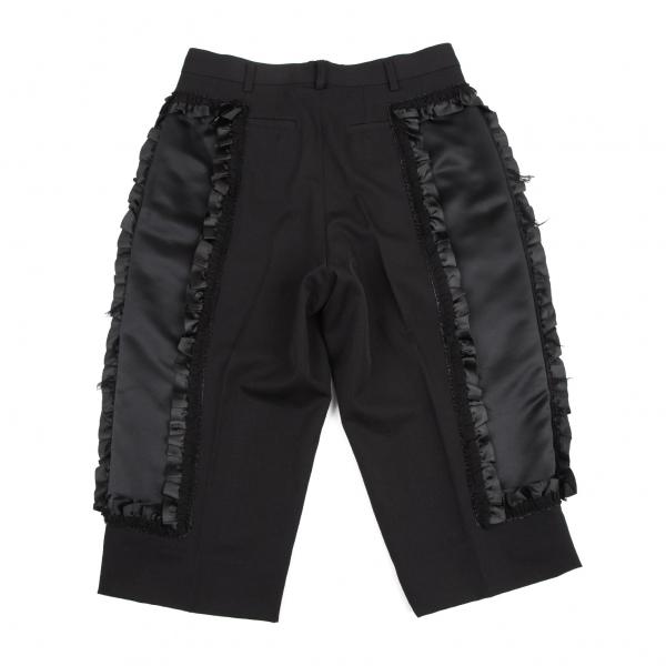 コムデギャルソンCOMME des GARCONS フリル切替ウールギャバクロップド 