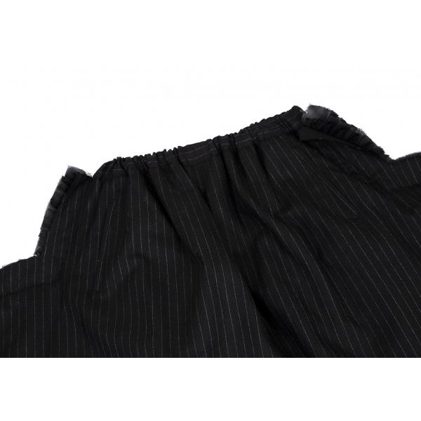 コムデギャルソンCOMME des GARCONS フリルカットオフストライプ2次元 