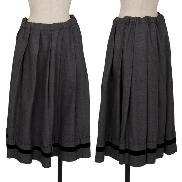 COMME des GARCONS コムコム コムデギャルソンCOMME 裾ベロアライン 