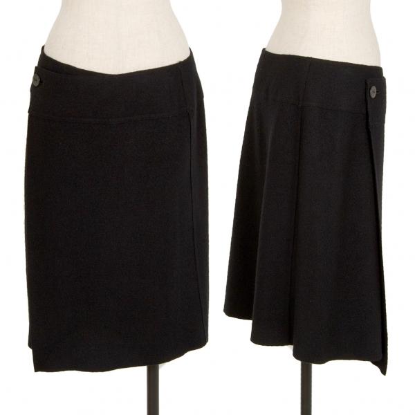 ヨーガンレール（JURGEN LEHL） ウールアンゴララップスカート 黒M