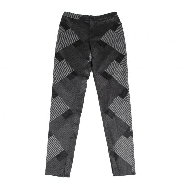 ISSEY MIYAKE イッセイミヤケISSEY ジオメトリックプリント裾ジップ 