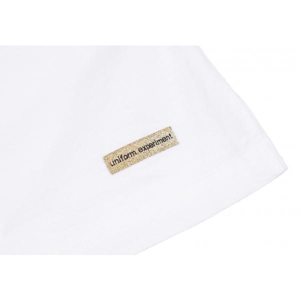 ユニフォームエクスペリメントuniform experiment WhiteLine バックロゴリンガーTシャツ 白水色2 【メンズ】｜playful-1shop｜04