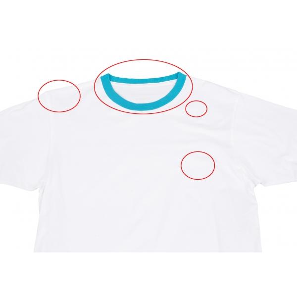 ユニフォームエクスペリメントuniform experiment WhiteLine バックロゴリンガーTシャツ 白水色2 【メンズ】｜playful-1shop｜06