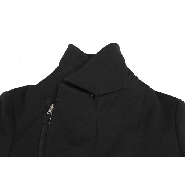 コムコム コムデギャルソン ポリ縮絨 ライダース ジャケット BLACK M COMME des GARCONS HOMME コムデギャルソンオム 24SS