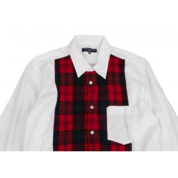 COMME des GARÇONS HOMME PLUS M 赤チェックシャツ COMME des GARCONS HOMME コムデギャルソン オムCOMME フロント