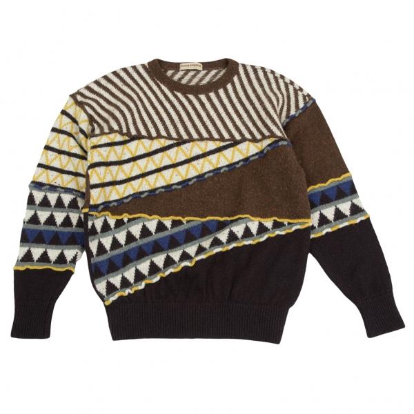 ISSEY MIYAKE イッセイミヤケ メンISSEY MEN 柄切替デザインニット 