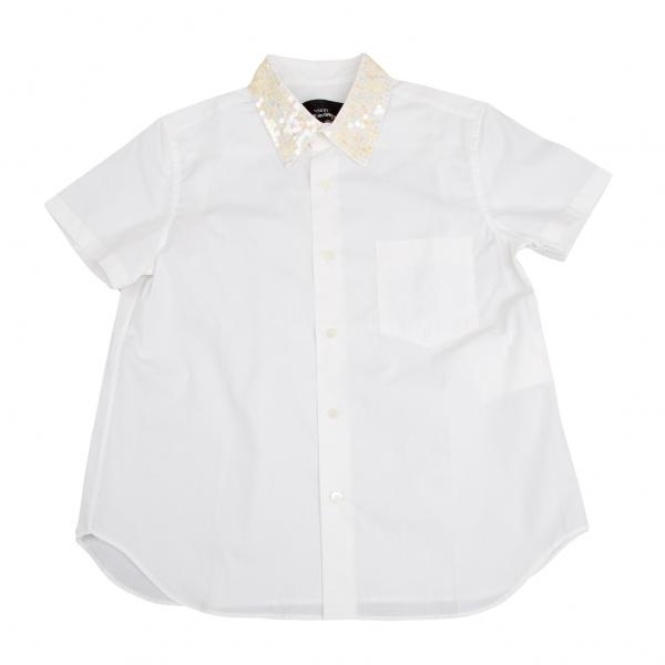 美品 tricot COMME des GARÇONS 白半袖シャツ tricot COMME des GARCONS トリココムデギャルソンtricot 襟