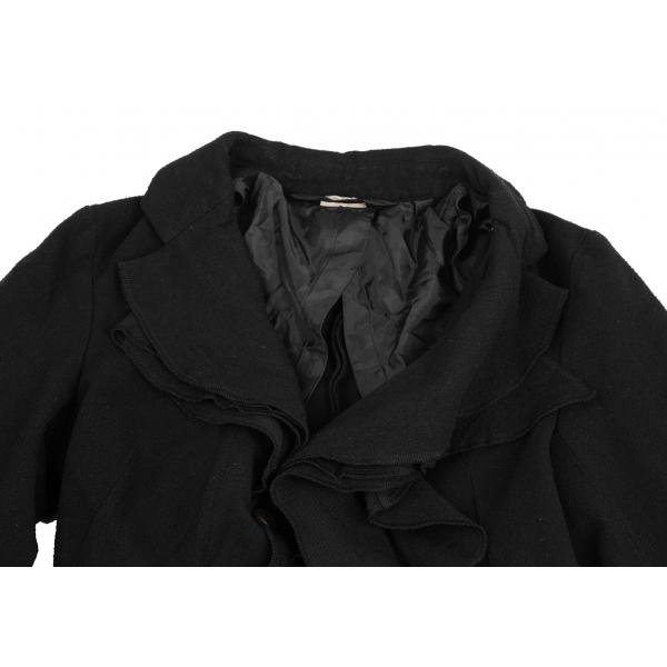 コムコム コムデギャルソン フリル ギャザー ジャケット ポンチ素材 黒 M COMME des GARCONS コムコム コムデギャルソンCOMME ピリング