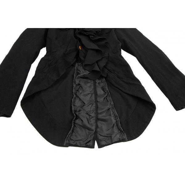 美品✨コムデギャルソンコムデギャルソン コムコム フリル 切替 ニット 黒 COMME des GARCONS コムコム コムデギャルソンCOMME ピリング