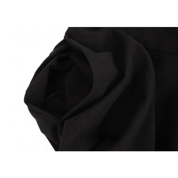 LIMI feu リミフゥLIMI コットンリネンドレープワンピース 黒2 LIMI feu リミフゥLIMI コットンリネンドレープワンピース 黒2