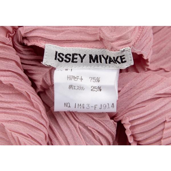 イッセイミヤケISSEY MIYAKE シワプリーツハイネックカットソー ピンクL 【レディース】｜playful-1shop｜10