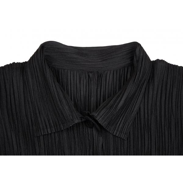 PLEATS PLEASE プリーツプリーズPLEATS プリーツ半袖シャツ 黒3 PLEATS PLEASE プリーツプリーズPLEATS プリーツ半袖シャツ 黒3