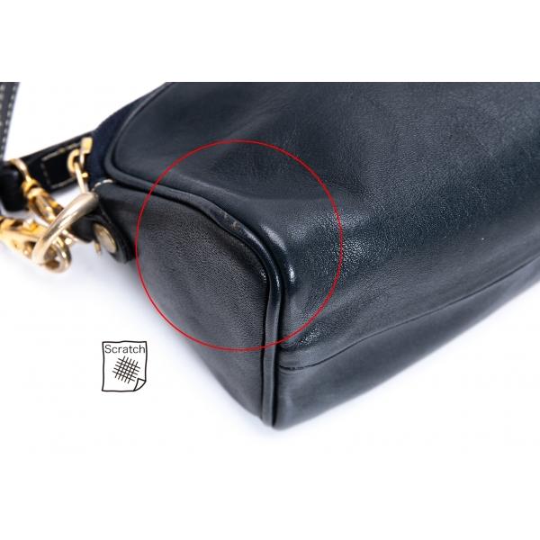 美品✨ヒロフ ハンドバッグ ワンショルダーバッグ ブラック Hロゴ オールレザー 未使用級✨HIROFU ヒロフ Hロゴ レザー ワンショルダーバッグ