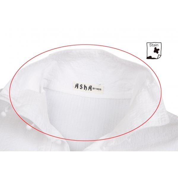 ASHA BY MDS デザイン白シャツ　インド製 ASHA BY MDS デザイン白シャツ インド製