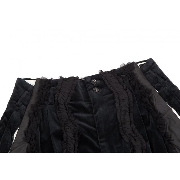 COMME des GARCONS コムデギャルソンCOMME フリル装飾切替ベロア COMME des GARCONS コムデギャルソンCOMME フリル装飾切替ベロア