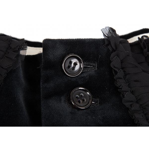 COMME des GARCONS コムデギャルソンCOMME フリル装飾切替ベロア COMME des GARCONS コムデギャルソンCOMME フリル装飾切替ベロア