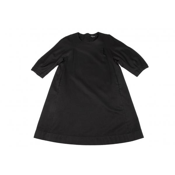 トリココムデギャルソンtricot COMME des GARCONS 染めコットンレーヨン光沢バックボタンワンピース 黒M 【レディース】｜playful-1shop｜02