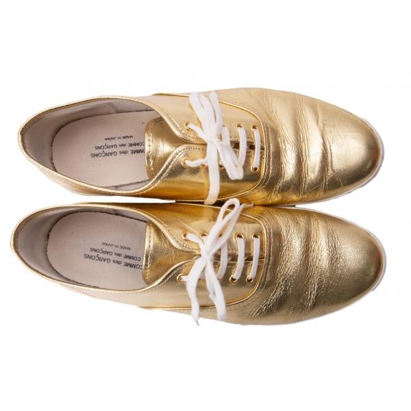 トリコ・コム・デ・ギャルソン　ゴールド革靴　23㎝ COMME des GARCONS コムコム コムデギャルソンCOMME ゴールド