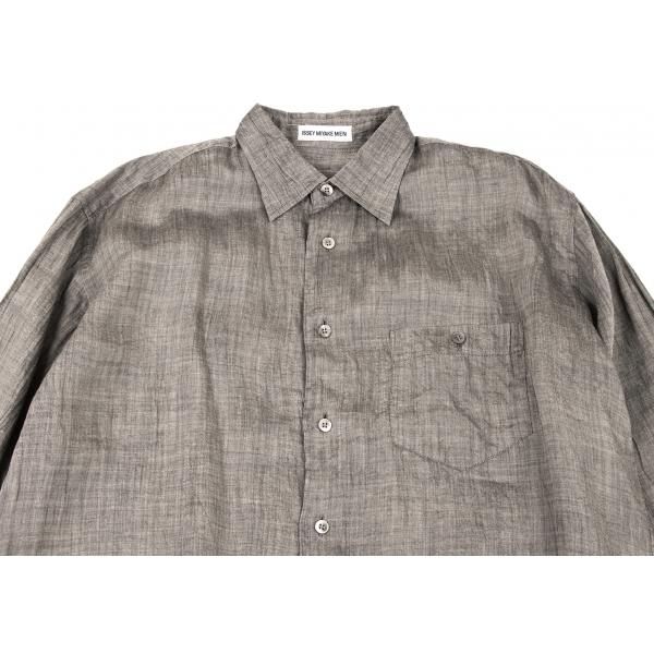 ISSEY MIYAKE イッセイミヤケメンISSEY MEN リネン長袖シャツ ISSEY MIYAKE イッセイミヤケメンISSEY MEN リネン長袖シャツ