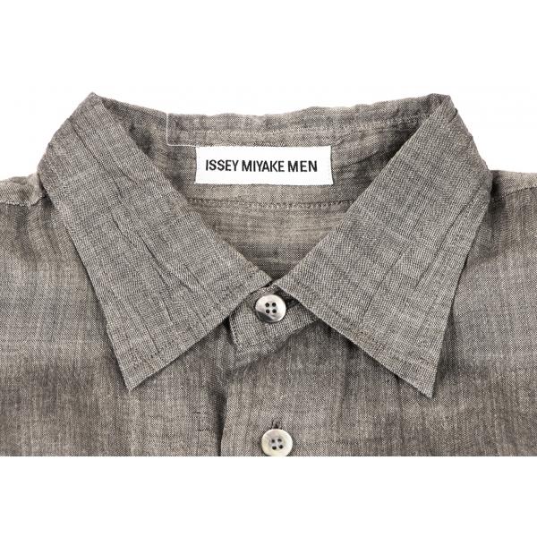 ISSEY MIYAKE イッセイミヤケメンISSEY MEN リネン長袖シャツ ISSEY MIYAKE イッセイミヤケメンISSEY MEN リネン長袖シャツ