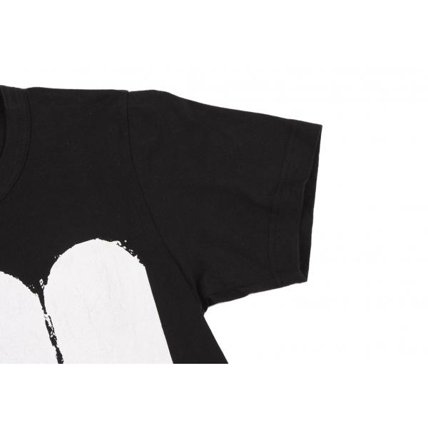 コムコム コムデギャルソンCOMME des GARCONS コットンフロントプリントTシャツ 黒白XS 【レディース】｜playful-1shop｜04