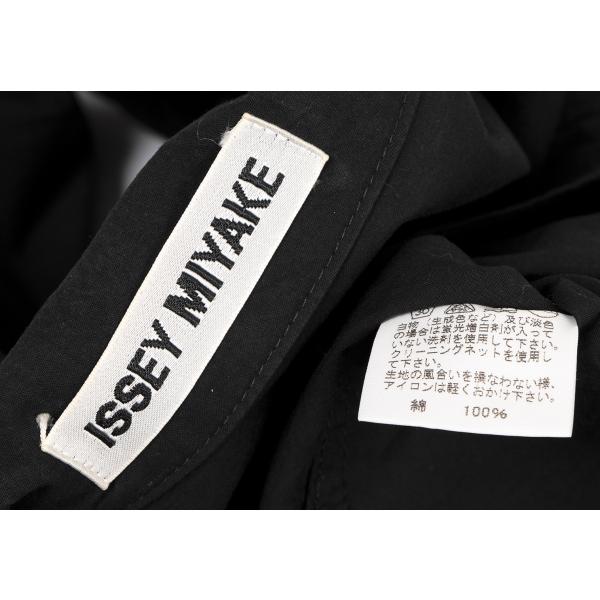 イッセイミヤケISSEY MIYAKE うずまきギャザーデザインシャツ 黒1 【レディース】｜playful-1shop｜10