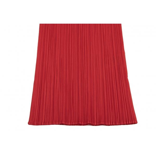 プリーツプリーズ　PLEATS PLEASE　ハイネックトップス　レッド　3 PLEATS PLEASE プリーツプリーズPLEATS ハイネックカットソー 赤