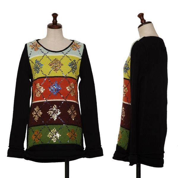 ジャンポール・ゴルチエ　スパンコール　アーガイル　ニット Jean Paul Gaultier（ジャンポール・ゴルチエ） ファムJean Paul