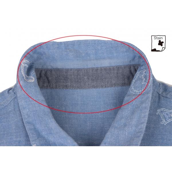 PAPAS 刺繍半袖シャツ ダンガリー刺繍半袖シャツ【U.S.A】（MEN新着・Papas・MEN