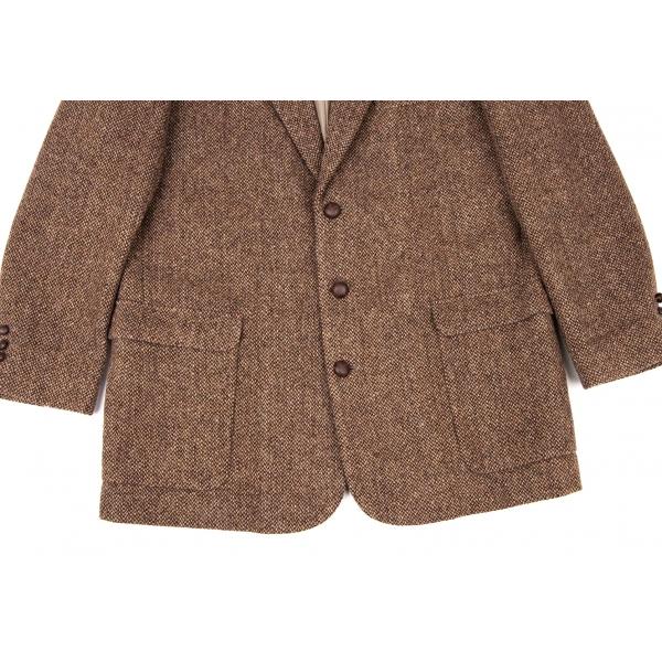 Papas ツイードスラックス PAPAS ISLAND パパス ツイード タック スラックスパンツ LL