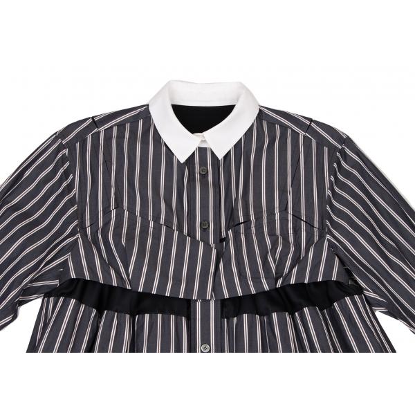 sacai サカイsacai コットンポプリンカッティングストライプ sacai サカイsacai コットンポプリンカッティングストライプ