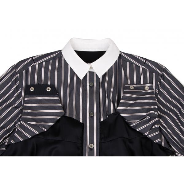 sacai サカイsacai コットンポプリンカッティングストライプ sacai サカイsacai コットンポプリンカッティングストライプ