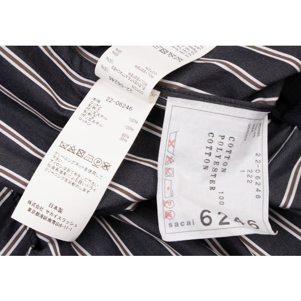 sacai サカイsacai コットンポプリンカッティングストライプ sacai サカイsacai コットンポプリンカッティングストライプ